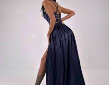 Атласний комплект: корсет + спідниця максі  | PUSHKA SHOP