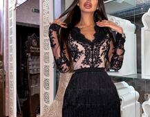 Очаровательное платье из бахромы и кружева Очаровательное платье из бахромы и кружева | PUSHKA SHOP