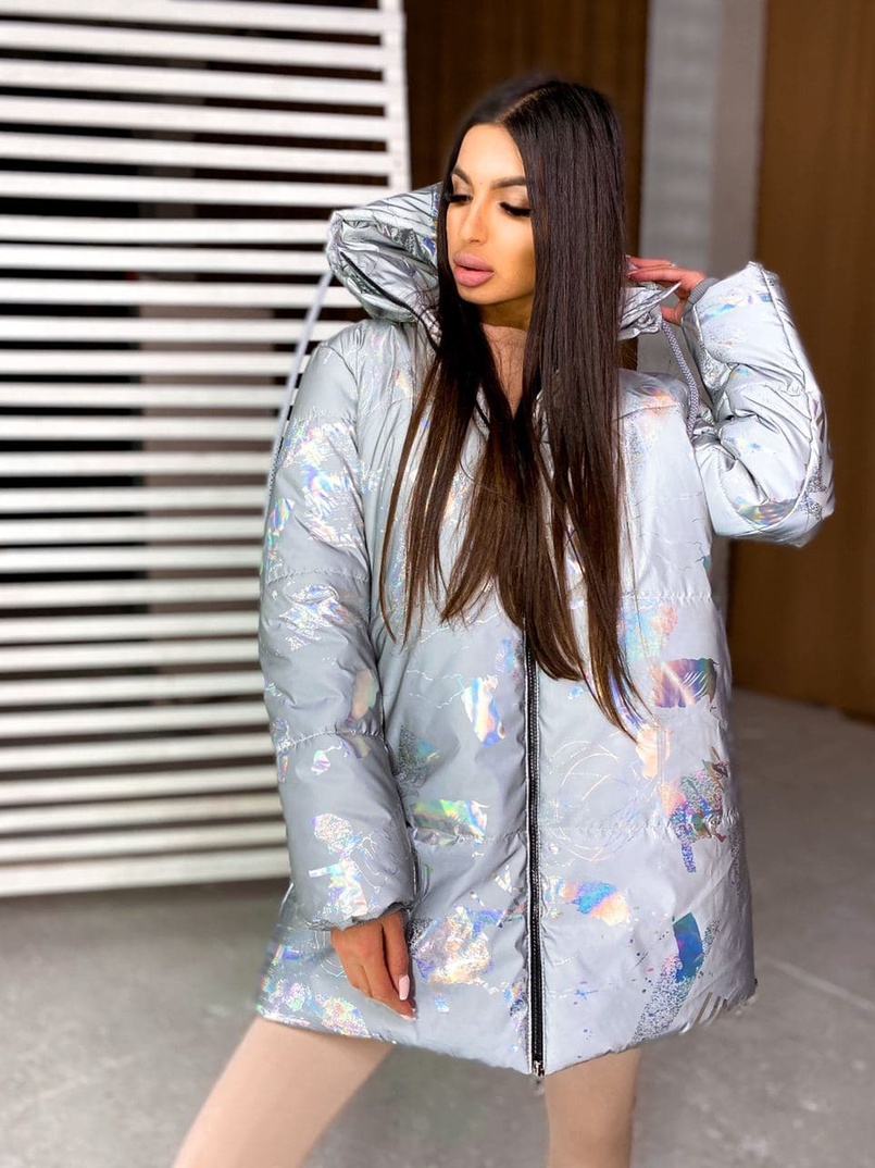 Тёплая рефлективная куртка с капюшоном ❄️ | PUSHKA SHOP