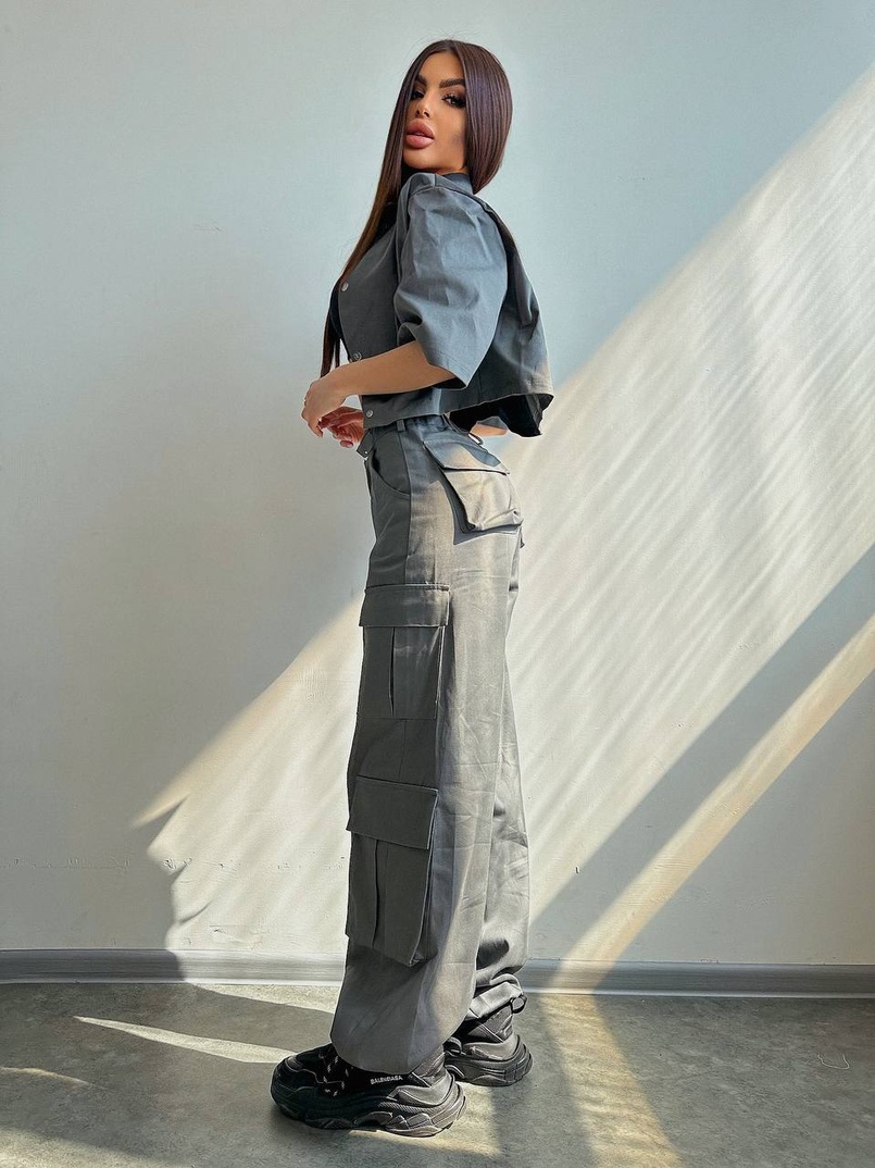Комплект: сорочка та штани карго Комплект: сорочка та штани карго | PUSHKA SHOP