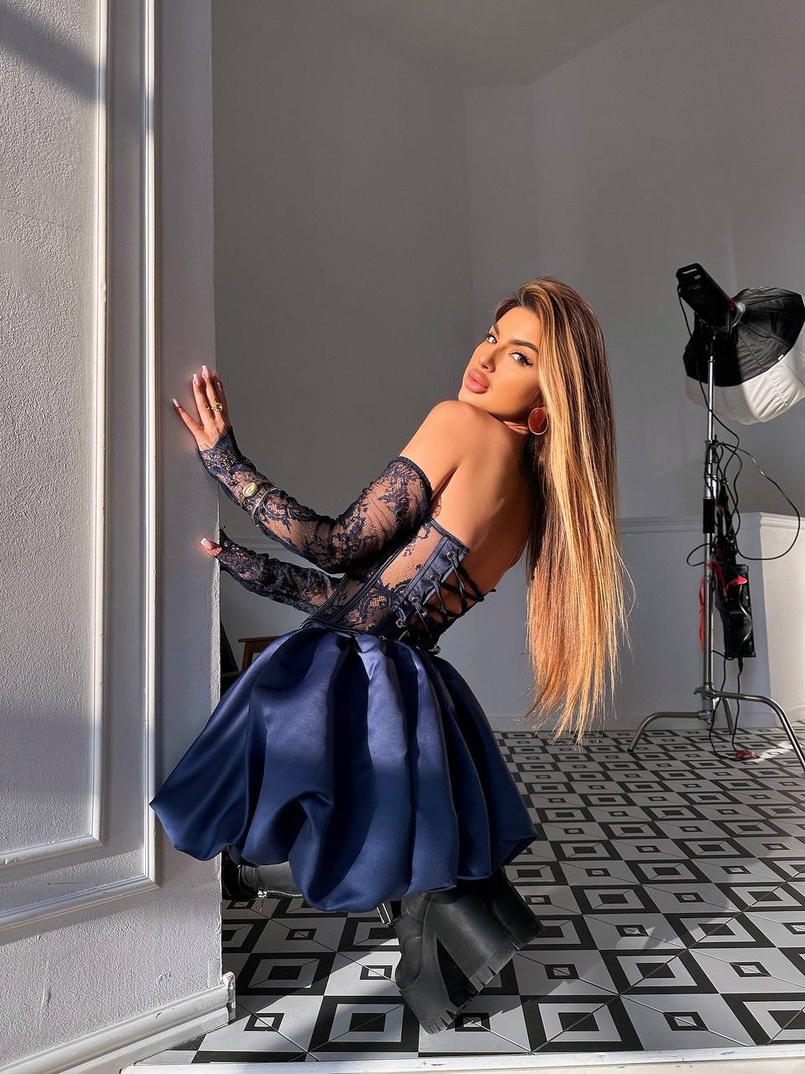 Комплект : мереживний корсет  з чашечками+ спідниця балон  | PUSHKA SHOP