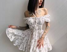 Муслинова сукня з принтом  | PUSHKA SHOP