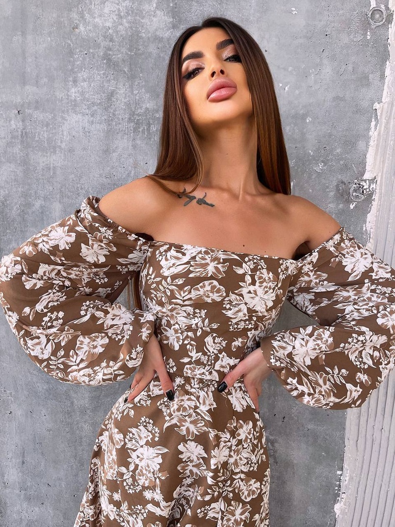 Улюблена сукня-міді зі шнурівкою на спинці та розрізом на ніжці | PUSHKA SHOP