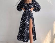 Сукня міді з розрізом на спідниці Сукня міді з розрізом на спідниці | PUSHKA SHOP