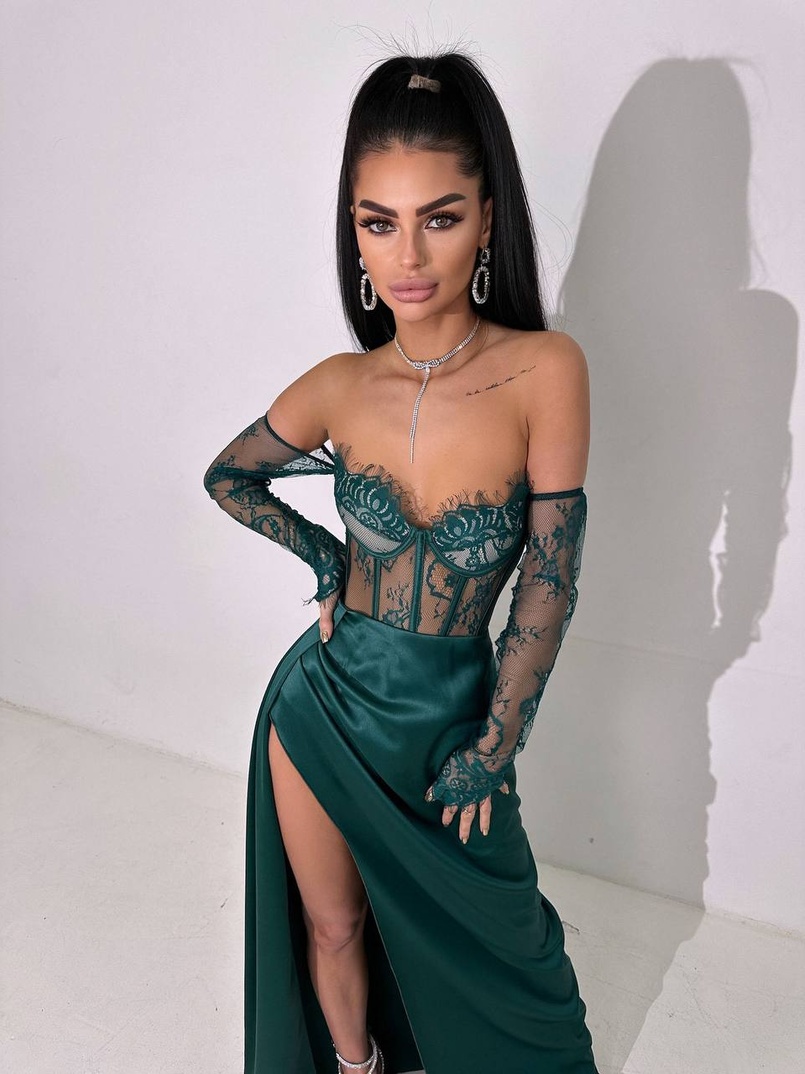 Комплект: мереживний корсет  +  спідниця максі   | PUSHKA SHOP