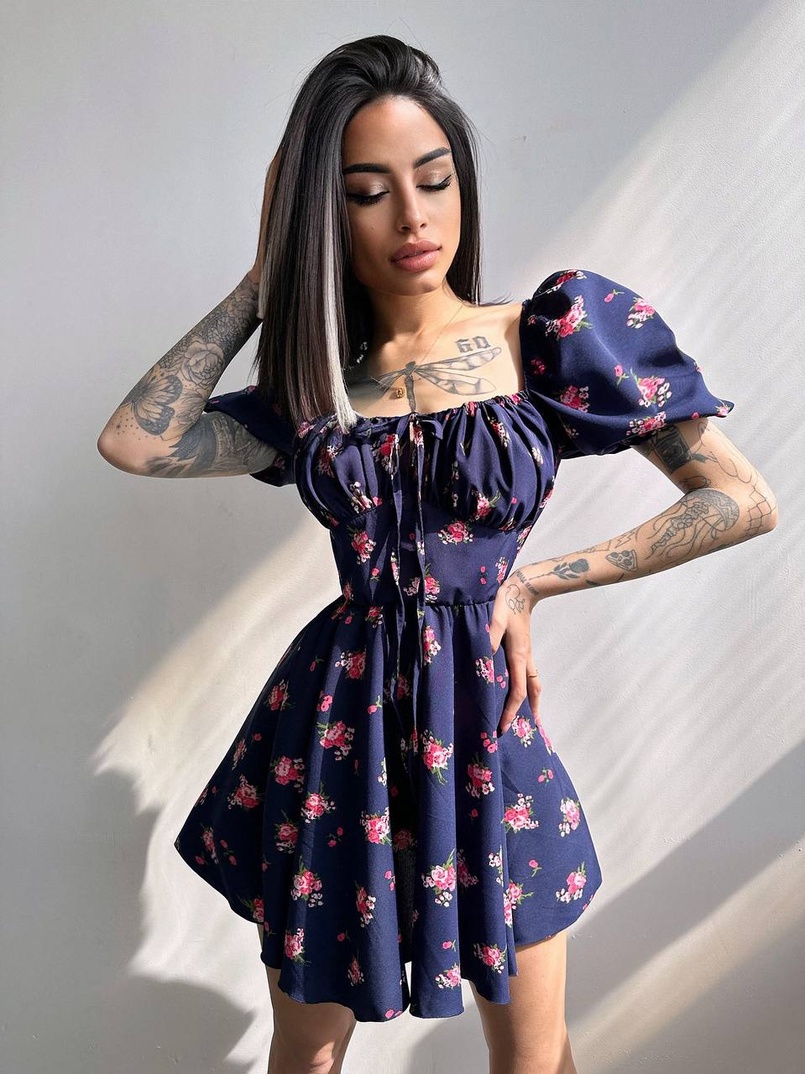 Сукня- міні у квітковий принт Сукня- міні у квітковий принт | PUSHKA SHOP