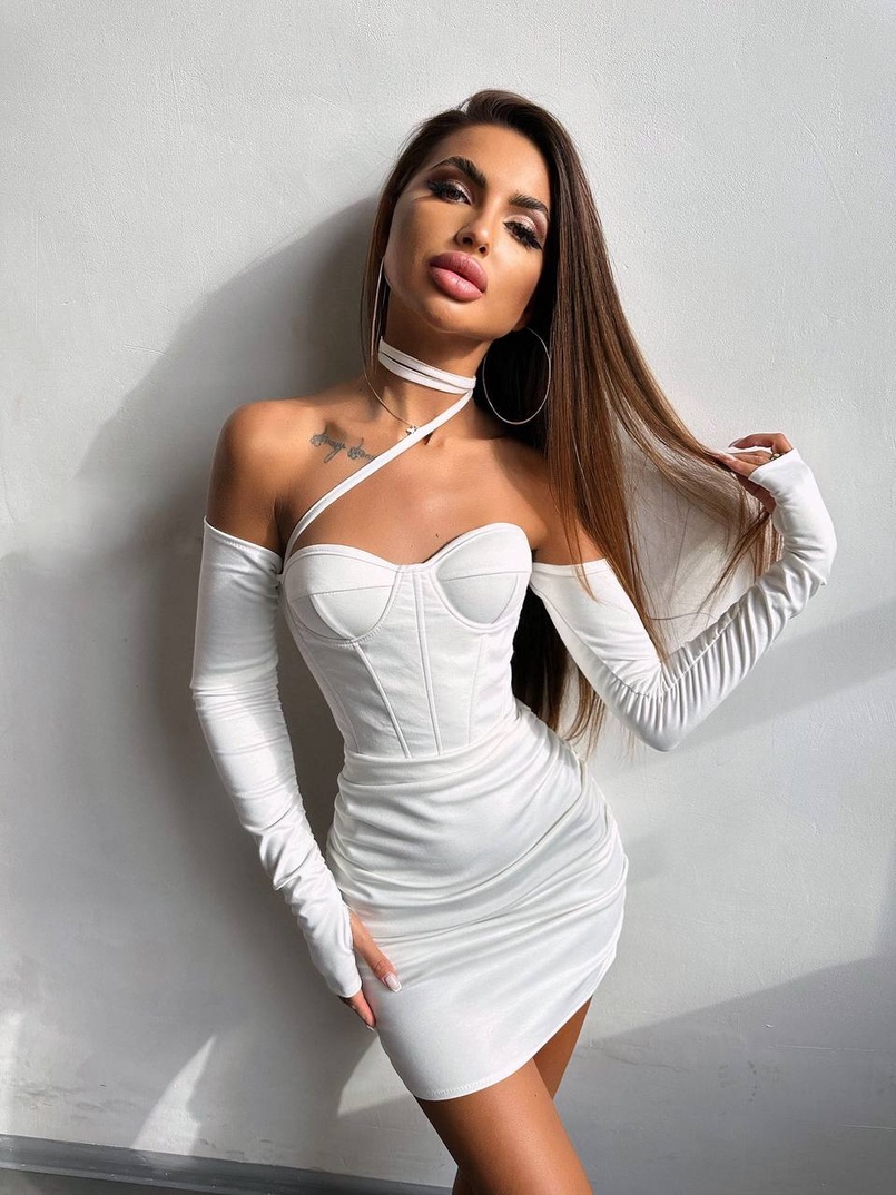 Корсетна сукня міні з філіжанками  Корсетна сукня міні з філіжанками  | PUSHKA SHOP