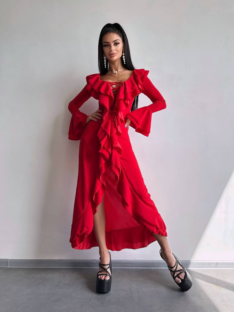 Сукня з воланами  | PUSHKA SHOP