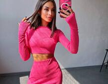 Комплект: топ + спідниця із зав‘язками на ніжку  | PUSHKA SHOP