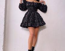 Сукня міні з квітковим принтом  | PUSHKA SHOP