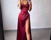 Атласний комплект: корсет бюстʼє + спідниця максі Атласний комплект: корсет бюстʼє + спідниця максі | PUSHKA SHOP