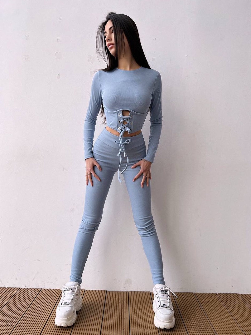 Трикотажний комплект: корсетний топ + легінси | PUSHKA SHOP