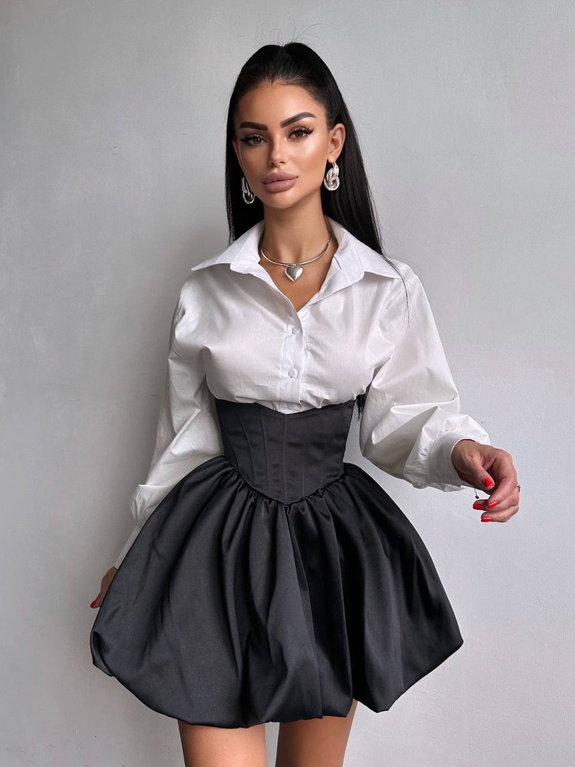 Комплект: сорочка + корсетна спідниця Комплект: сорочка + корсетна спідниця | PUSHKA SHOP