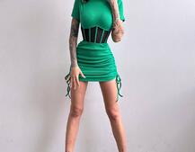 Сукня-міні з елементами корсету Довжину спідниці можна регулювати Сукня-міні з елементами корсету Довжину спідниці можна регулювати | PUSHKA SHOP