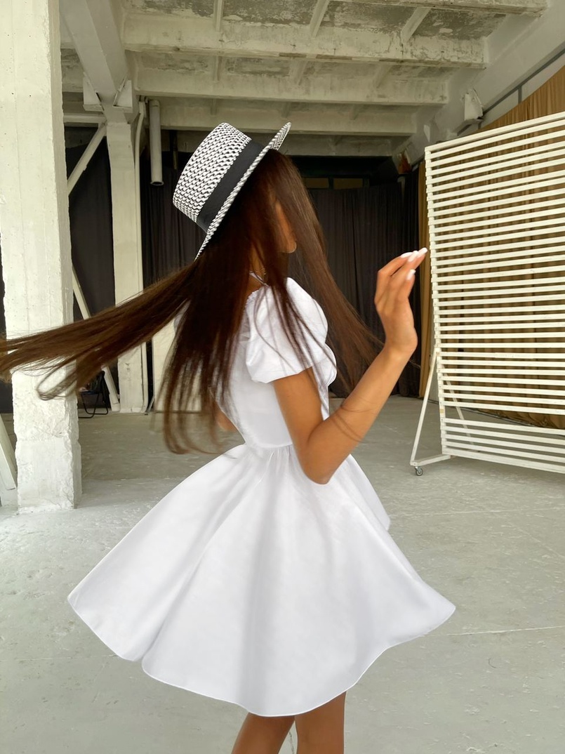 Летнее хлопковое платье с завязками на груди Летнее хлопковое платье с завязками на груди | PUSHKA SHOP