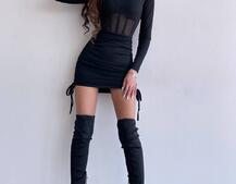 Сукня-міні  з елементами корсету  Довжину спідниці можна регулювати  | PUSHKA SHOP