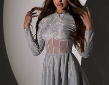 Блискуча корсетна сукня з пишною спідницею Блискуча корсетна сукня з пишною спідницею | PUSHKA SHOP