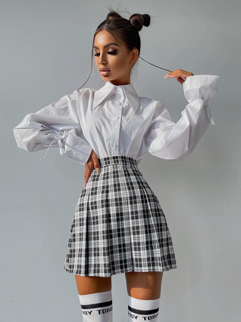 Комплект: рубашка + юбка в складку   | PUSHKA SHOP