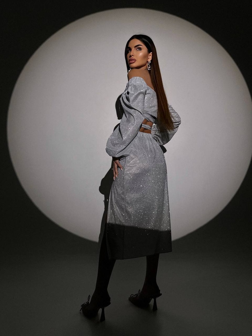 Сяючий комплект: топ  + спідниця  | PUSHKA SHOP