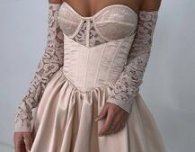 Комплект: мереживний корсет бюстьє + корсетна спідниця | PUSHKA SHOP