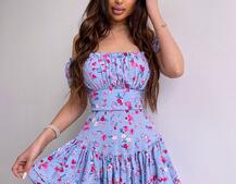 Сукня- міні у квітковий принт | PUSHKA SHOP