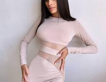 Сукня міді  із вставками сітки  | PUSHKA SHOP