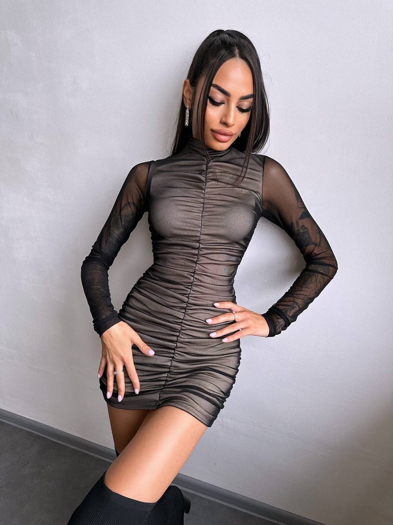 Сукня міні з драпіруванням Сукня міні з драпіруванням | PUSHKA SHOP