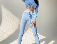 Трикотажный комплект: топ + леггинсы    Трикотажный комплект: топ + леггинсы    | PUSHKA SHOP