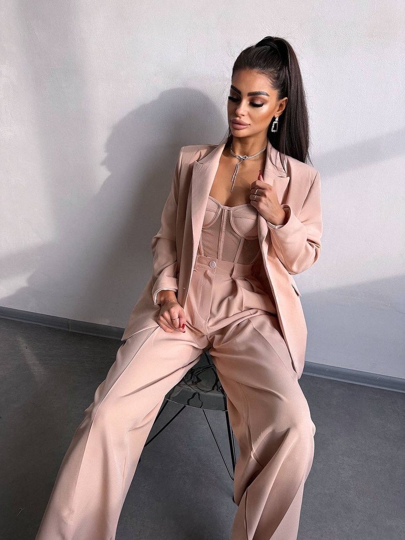 Костюм:  піджак на підкладці, штани+ корсет | PUSHKA SHOP