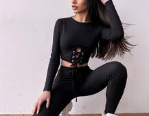 Трикотажний комплект: корсетний топ + легінси | PUSHKA SHOP