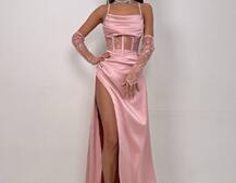 Комплект: корсет+ рукавички + спідниця максі | PUSHKA SHOP