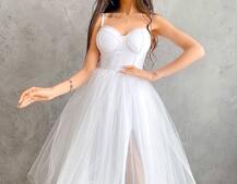 Платье-бюстье с чашечками и пышной юбкой Платье-бюстье с чашечками и пышной юбкой | PUSHKA SHOP