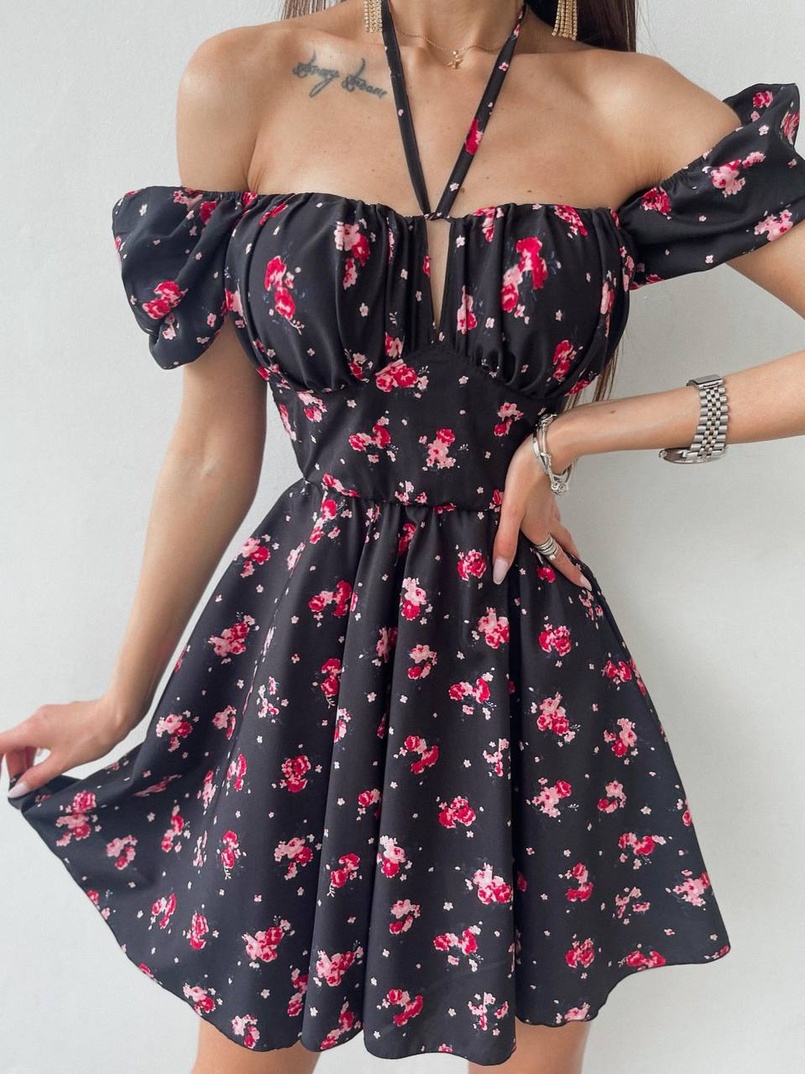 Сукня- міні у квітковий принт Сукня- міні у квітковий принт | PUSHKA SHOP