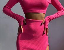 Комплект: топ + спідниця із зав‘язками на ніжку  | PUSHKA SHOP