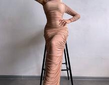 Сукня міді з драпіруванням   | PUSHKA SHOP