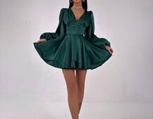 Атласна корсетна сукня  з пишною подвійною спідницею  | PUSHKA SHOP