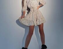 Цветочное платье с оборками   | PUSHKA SHOP