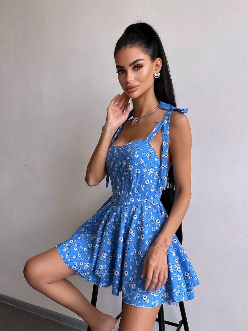 Корсетна сукня з подвійною спідницею  | PUSHKA SHOP