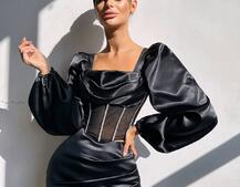 Комплект: корсет, декорований стразами + спідниця міні з драпіруванням Ручна робота Комплект: корсет, декорований стразами + спідниця міні з драпіруванням Ручна робота | PUSHKA SHOP