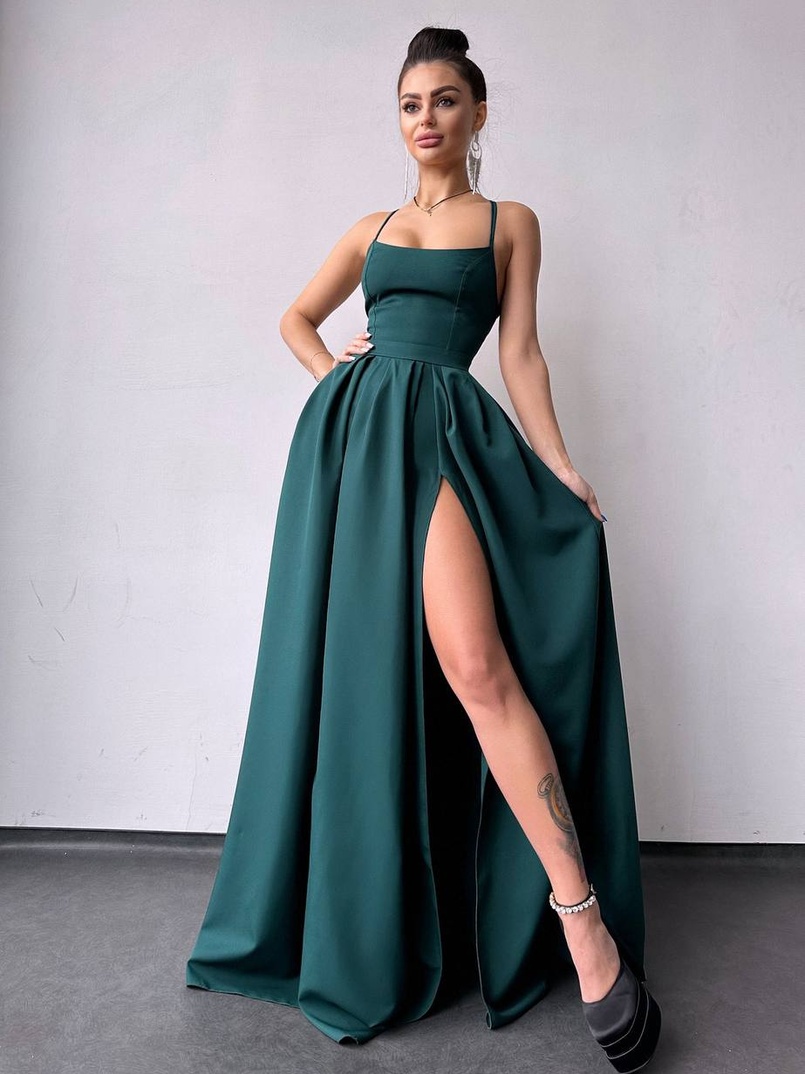 Сукня максі  зі шнурівкою на спинці | PUSHKA SHOP