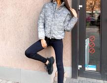 Рефлективный укорочённый зимний дутик Рефлективный укорочённый зимний дутик | PUSHKA SHOP