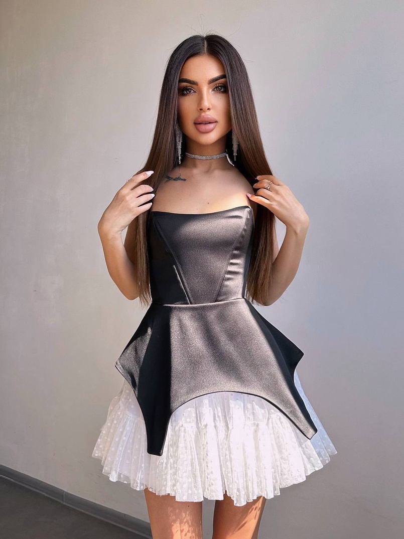 Атласна корсетна сукня  Атласна корсетна сукня  | PUSHKA SHOP