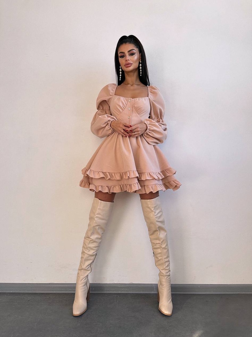 Лялькова сукня з пишною спідницею та корсетним верхом  Лялькова сукня з пишною спідницею та корсетним верхом  | PUSHKA SHOP