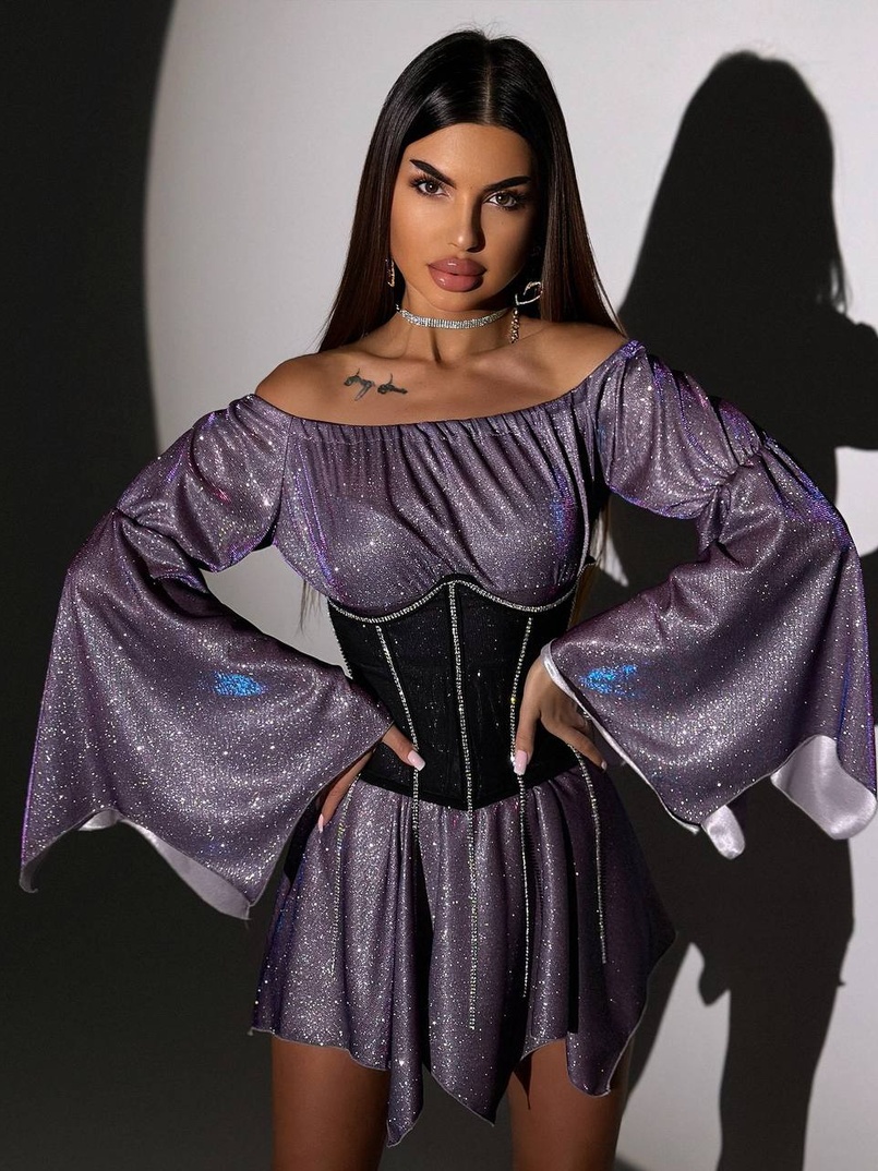 Сяючий комплект: сукня + корсет   | PUSHKA SHOP