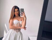 Сукня з чашечками та елементами корсету декорована стразами  | PUSHKA SHOP