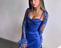 Атласна корсетна сукня-бюстьє + мереживне болеро | PUSHKA SHOP