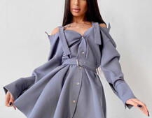 Платье-рубашка на плечиках | PUSHKA SHOP