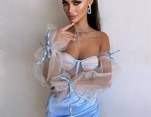 Атласний  комплект: корсет + спідниця  | PUSHKA SHOP