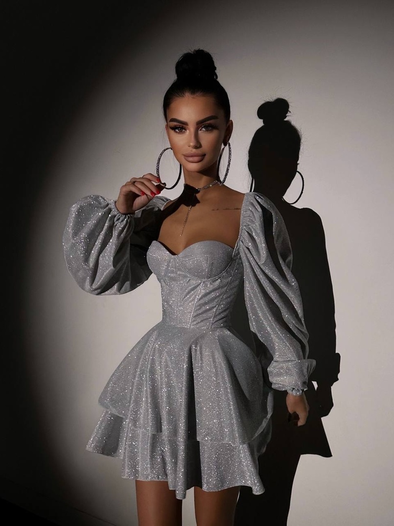 Сяюча корсетна сукня бюстьє з подвійною спідницею  | PUSHKA SHOP