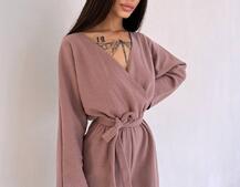 Комбінезон із широкими брюками з ангори | PUSHKA SHOP